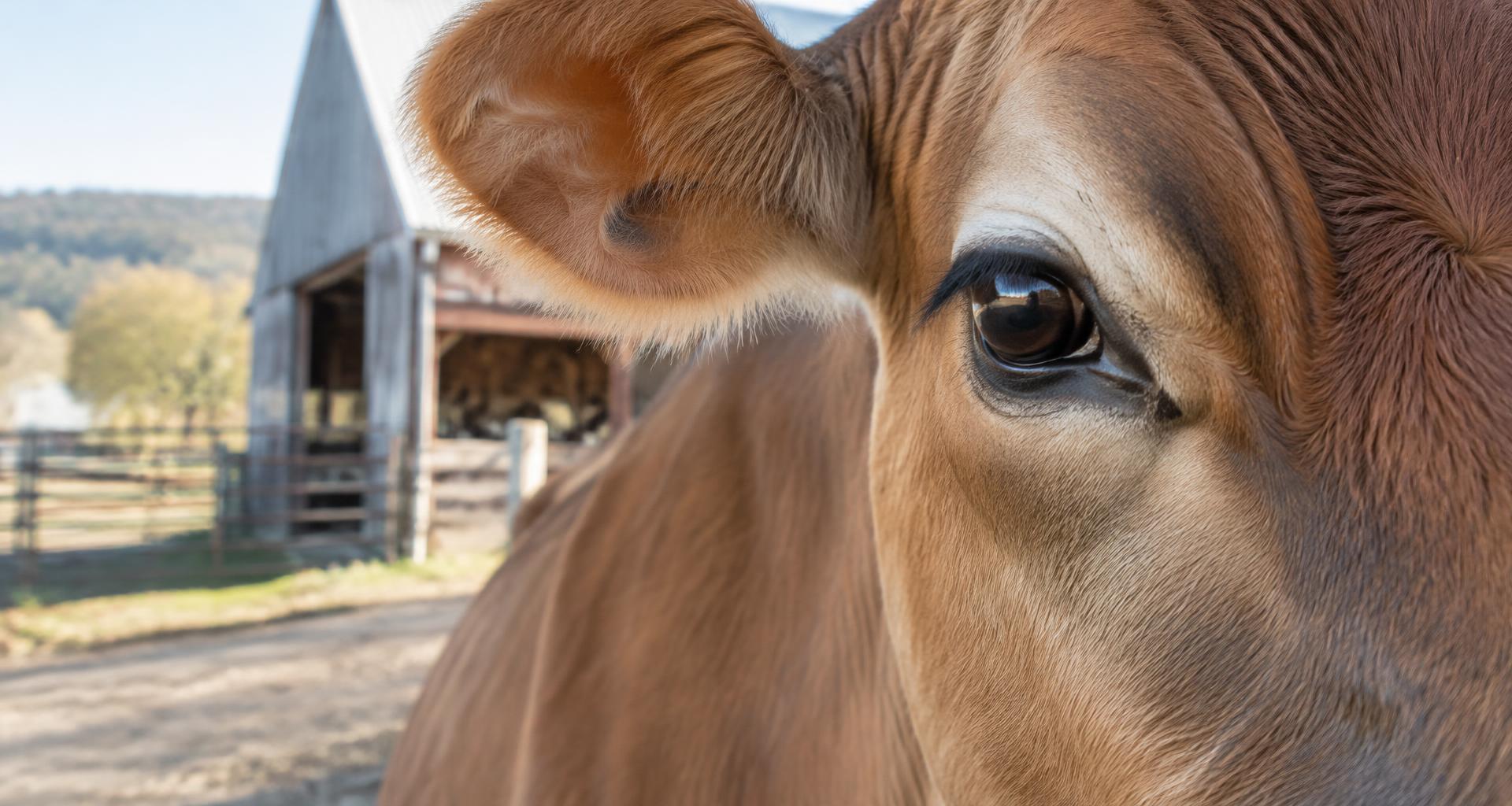 A Jersey cow at a New England farm